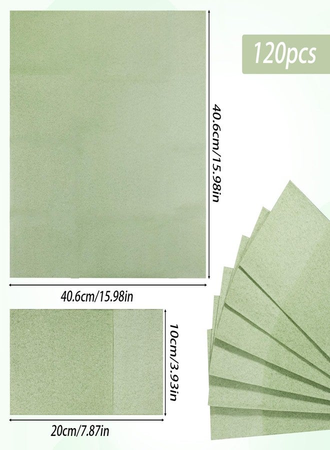 Exclaith 120 Pcs Sage Green Linen Feel Napkins with Pocket, 2 Ply Sage Green Wedding Napkins, Decorative Dinner Napkin Paper, Prefolded Paper Disposable Airlaid Guest Hand Towel (16 x 16 inch) - Image 2